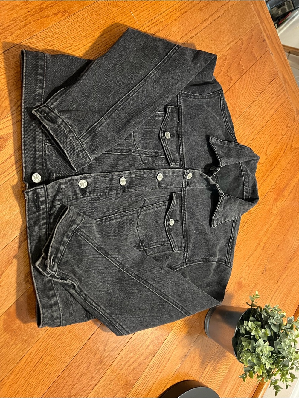 J.Galt Women's Washed Black Denim Jean Jacket